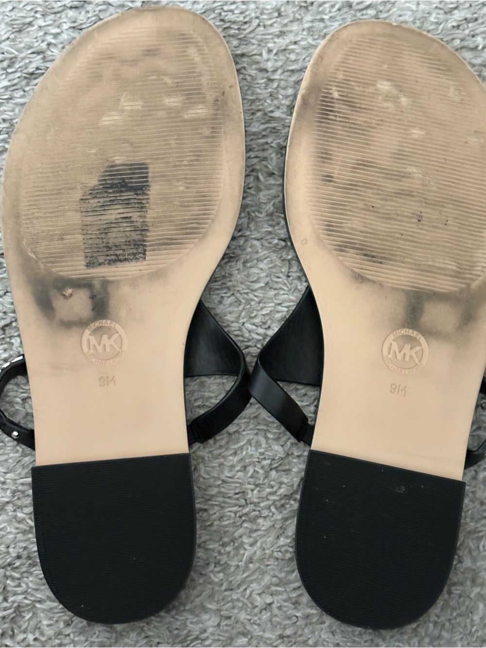 Michael Kors Black Leather Sandal - Picture 2 of 5